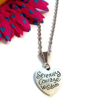 Heart 'Serenity Courage Wisdom' Necklace