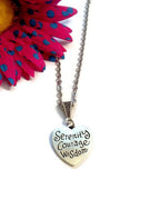 Heart 'Serenity Courage Wisdom' Necklace