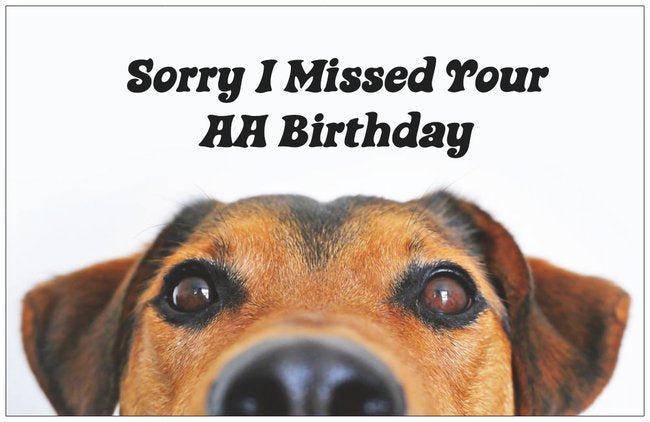 Sorry I Missed Your AA Birthday Card
