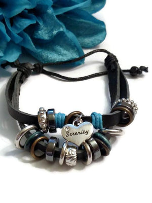 Serenity Leather Adjustable Bracelet