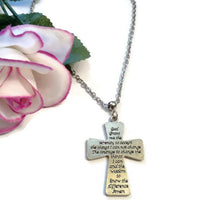 Serenity Prayer Cross Necklace