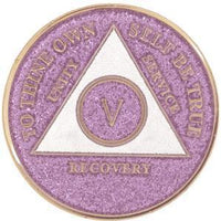 AA Medallion Glitter Lavender