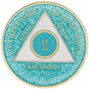 AA Medallion Glitter Turquoise