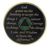 AA Medallion Green with White Triangle Bling Crystals