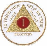 AA Medallion White and Red Coin