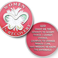 'Women in Recovery' Medallion - Turquoise, Coral or Purple